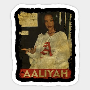 TEXTURE ART- Aaliyah - RETRO STYLE Sticker